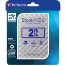 Verbatim Festplatte 2TB, USB 3.0, 6.35cm (2.5), silber