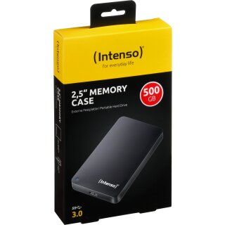 Intenso Festplatte 500GB, USB 3.0, 6.35cm (2.5), schwarz