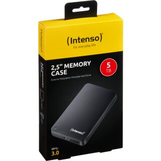 Intenso Festplatte 5TB, USB 3.0, 6.35cm (2.5), schwarz