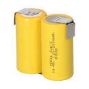 2er Reihe Akku Sub-C 2000 mAh 2,4V NiMh mit Lötfahne