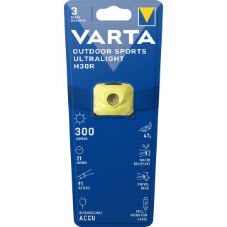 Varta LED Taschenlampe Outdoor Ultralight, H30R lime