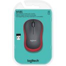 Logitech Maus M185, Wireless, rot