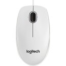 Logitech Maus B100, USB, weiss