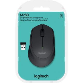 Logitech Maus M280, Wireless, schwarz