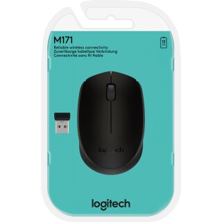 Logitech Maus M171, Wireless, schwarz