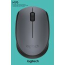 Logitech Maus M170, Wireless, grau