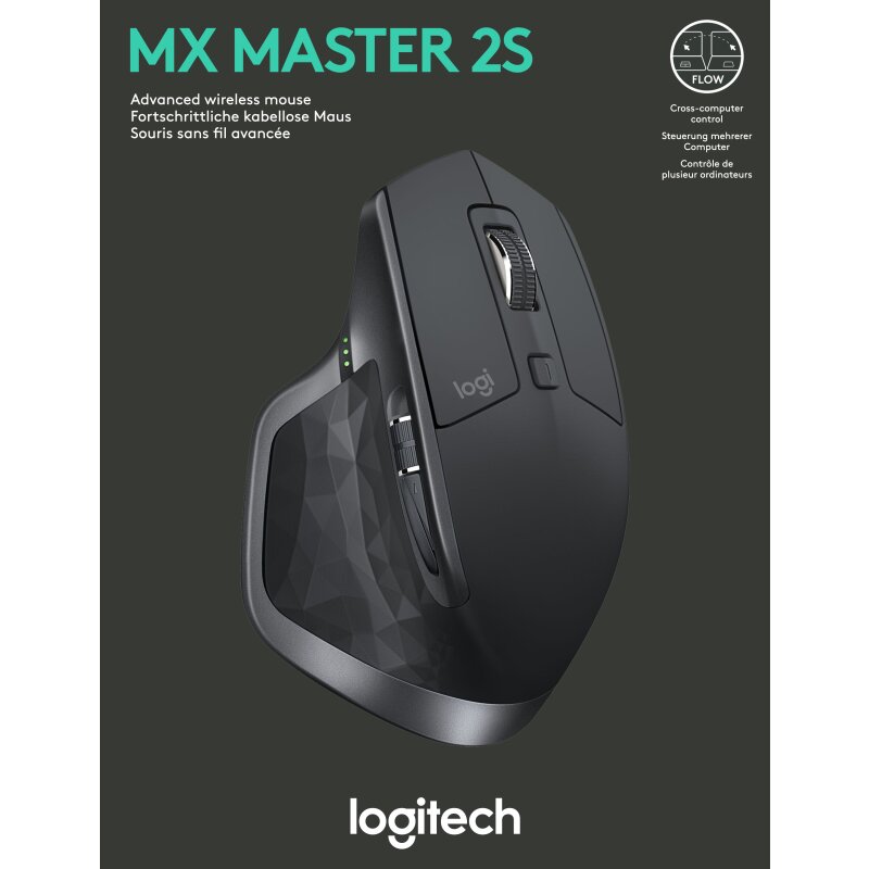 Logitech MX Master 2S Wireless Mouse with Logitech Flow