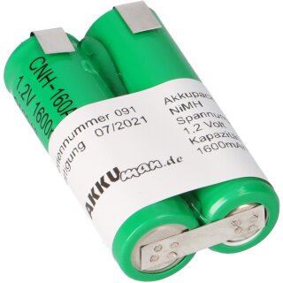 Akkupack 2,4V 1600mAh Spezial Industrie Akku AA Mignon Reihe mit Lötfahne