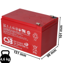 CSB Lead battery evh 12150 f2 12v 15Ah cycle proof