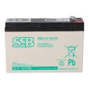 ssb lead battery sbl12-4.5lv0 high current Pb agm 12v 4,5Ah f2 6,3mm
