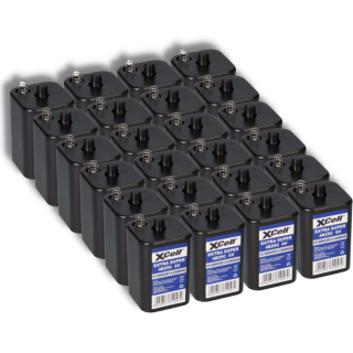 24x XCell 4R25 6V-Block Batterie SET - 6 Volt 9500 mAH