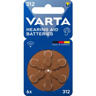 Batteriesatz kompatibel Virto V-312 Audéo Q-312T Bolero Q-M312 Hörsystem 1,45V