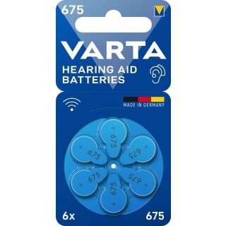 Varta Hearing Aid Batterie 675 PR44 Hörgerätebatterie