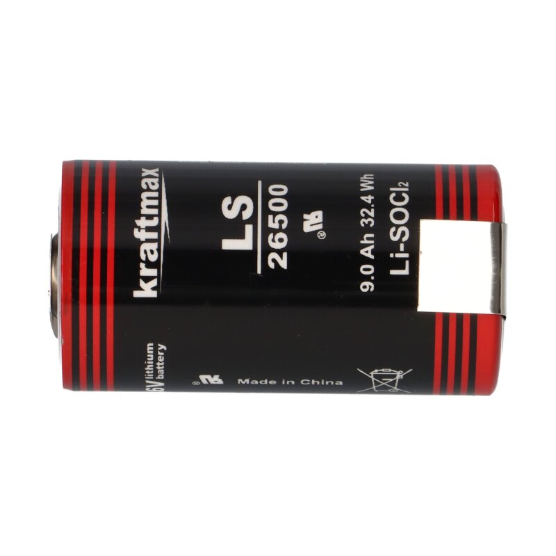 XCell Lithium 3,6V Batterie ER26500 C Zelle Z Lötfahne Baby