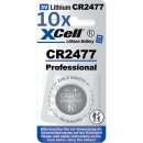 10x XCell Lithium-Knopfzelle CR2477 1er-Blister 3V/950mAh