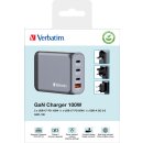 Verbatim Ladeadapter, Universal, GNC-100, GaN, 100W, grau