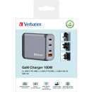 Verbatim Ladeadapter, Universal, GNC-100, GaN, 100W, grau