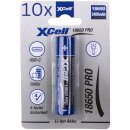 10x XCell 18650 Pro Li-Ion Akku 3,6V 3400mAh mit USB-C