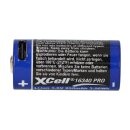 XCell 16340 Pro Li-Ion Akku 3,6V 850mAh USB-C – CR123A-Format