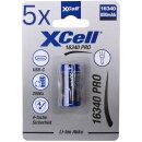 5x XCell CR123A 16340 Pro Li-Ion Akku 3,6V 850mAh mit USB-C