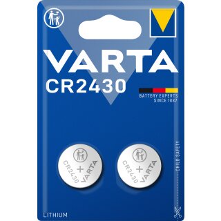 Varta CR2430 3V Lithium Knopfzelle - 2er Blister