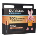Duracell MN1500 AA Mignon Batterie Optimum 12er Blister