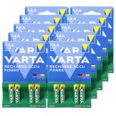 40x Varta Ready2Use Micro Akku Ni-MH 1,2V 1000mAh AAA 4er...