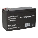 Multipower Blei-Akku MPL1234H-V0 12V / 8,5Ah- Flame retardant Hochstrom - Longlife 10 Jahre