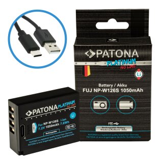 PATONA Platinum Akku mit USB-C Input für Fuji NP-W126S