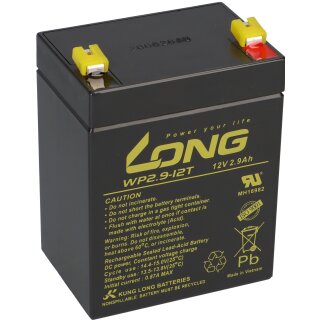 Kung Long WP2 9 12T 12V 2,9Ah AGM Blei Accu Bleiakku Batterie