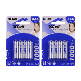 8x XCell Micro Akku Ni-MH 1,2V 1000mAh AAA im 4er Blister