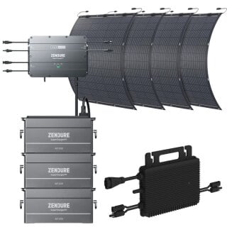 Zendure SolarFlow2000 3x AB1000 + Wechselrichter + 4x 210W Solarpanel