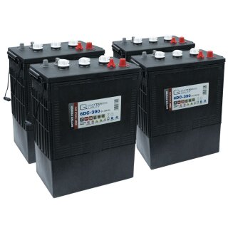 4x Q-Batteries 6DC-390 6V 390Ah Deep Cycle Traktionsbatterie AGM