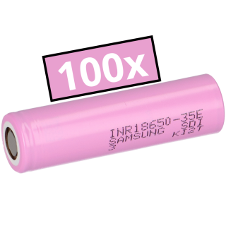 100x Samsung INR18650-35E 3500mAh 3,7V - 18650 Akku 35E