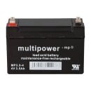 Multipower Lead-acid battery mp3,5-4 Pb 4v / 3,5Ah Faston...