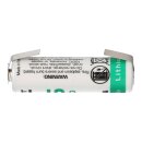 Lithium 3.6v battery ls 14500 AA cell solder tag U-shape