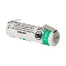Lithium 3.6v battery ls 14500 AA cell solder tag U-shape