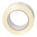 Filament adhesive tape roll: 50 mm x 50 running meters transparent, longitudinally reinforced