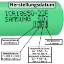 Samsung inr18650 25r 2500mAh 3.6v - 3.7v unprotected + solder tag u