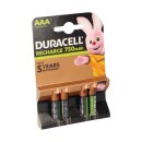 Duracell Akkus 4x AAA Micro 1,2V 750mAh NiMH im Blister