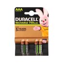 Duracell Akkus 4x AAA Micro 1,2V 750mAh NiMH im Blister