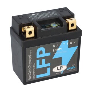 Batterie LiFePO4 12,8V 24Wh für Motorrad Startbatterie ML LFP01
