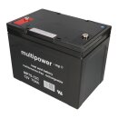 Multipower Lead-acid battery mp75-12c Pb 12v 75Ah cycle-proof, m6 internal thread