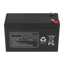 Multipower Lead battery mp7.2-12b Pb 12v / 7.2Ah VdS g109009, Faston 6.3