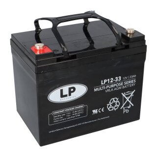 Landport Bleiakku 12V 33Ah AGM Batterie NSA LP12-33 T6