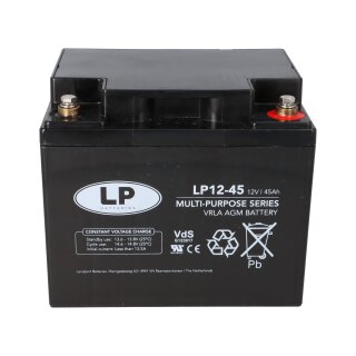 Landport Bleiakku 12V 45Ah AGM Batterie NSA LP12-45 T6 VDS