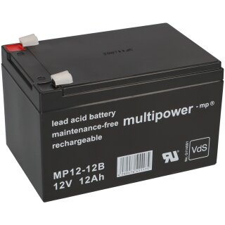 Multipower Blei-Akku MP12 12B Pb 12V 12Ah VdS AGM