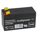 Multipower Blei Akku MP1,2-12 Pb 12V 1,2Ah VdS AGM