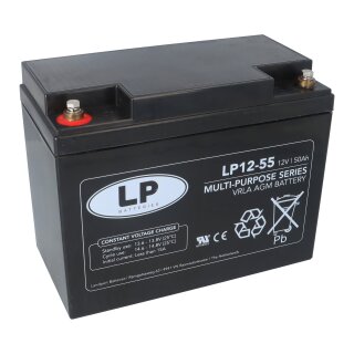 Landport Bleiakku 12V 50Ah AGM Batterie NSA LP12-55 T6