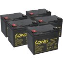 5x Kung Long U1-36NE AGM-Akkus 12V 36Ah (60V) –...